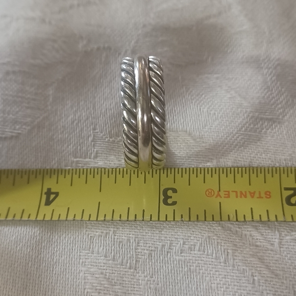 David Yurman Unisex Classic Cable Band Ring, SS & 14k, size 9.5 - Picture 8 of 9